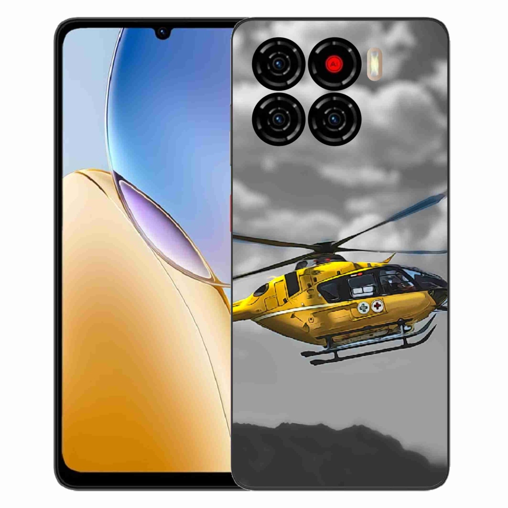 ZTE Blade A56 zselés tok mmCase - sárga helikopterhez
