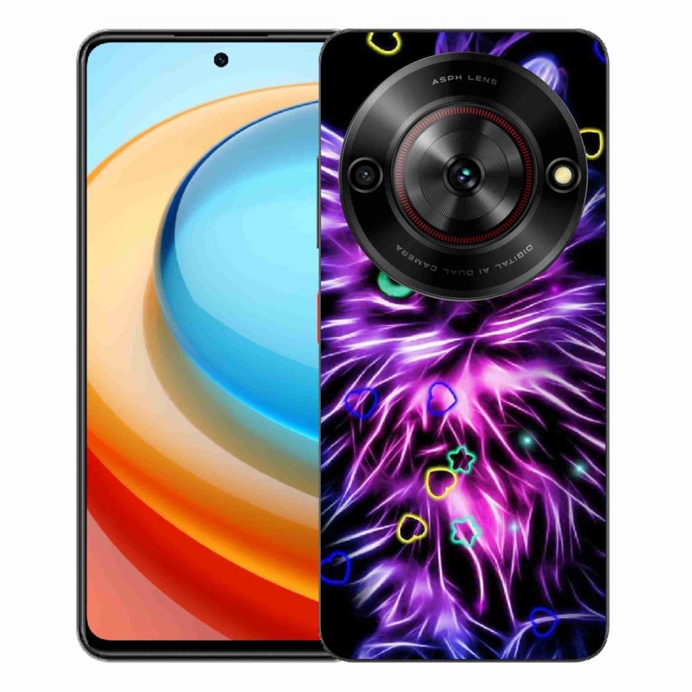 ZTE Blade A75 zselés borító mmCase - absztrakt macska