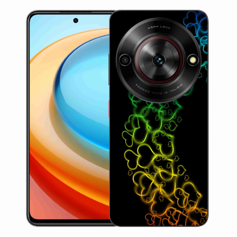 ZTE Blade A75 zselés tok mmCase - színes szívek