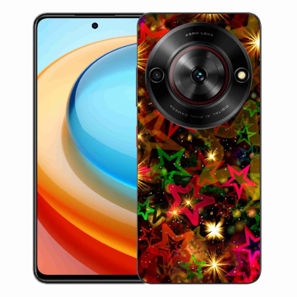 ZTE Blade A75 zselés tok mmCase - színes csillagok