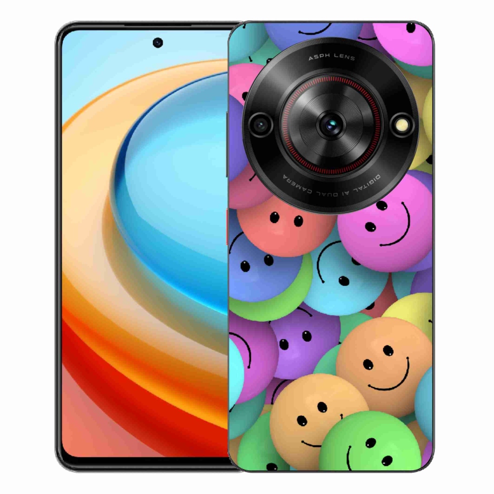 ZTE Blade A75 zselés borítás mmCase - színes smiley-k
