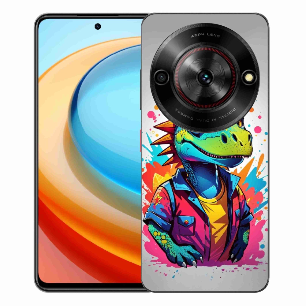 ZTE Blade A75 zselés borító mmCase - színes dinoszauruszok
