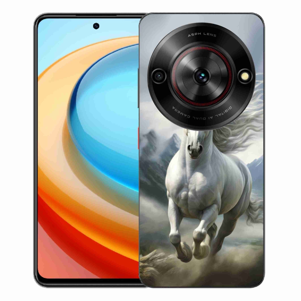 ZTE Blade A75 zselés borítás mmCase - futó fehér ló 3
