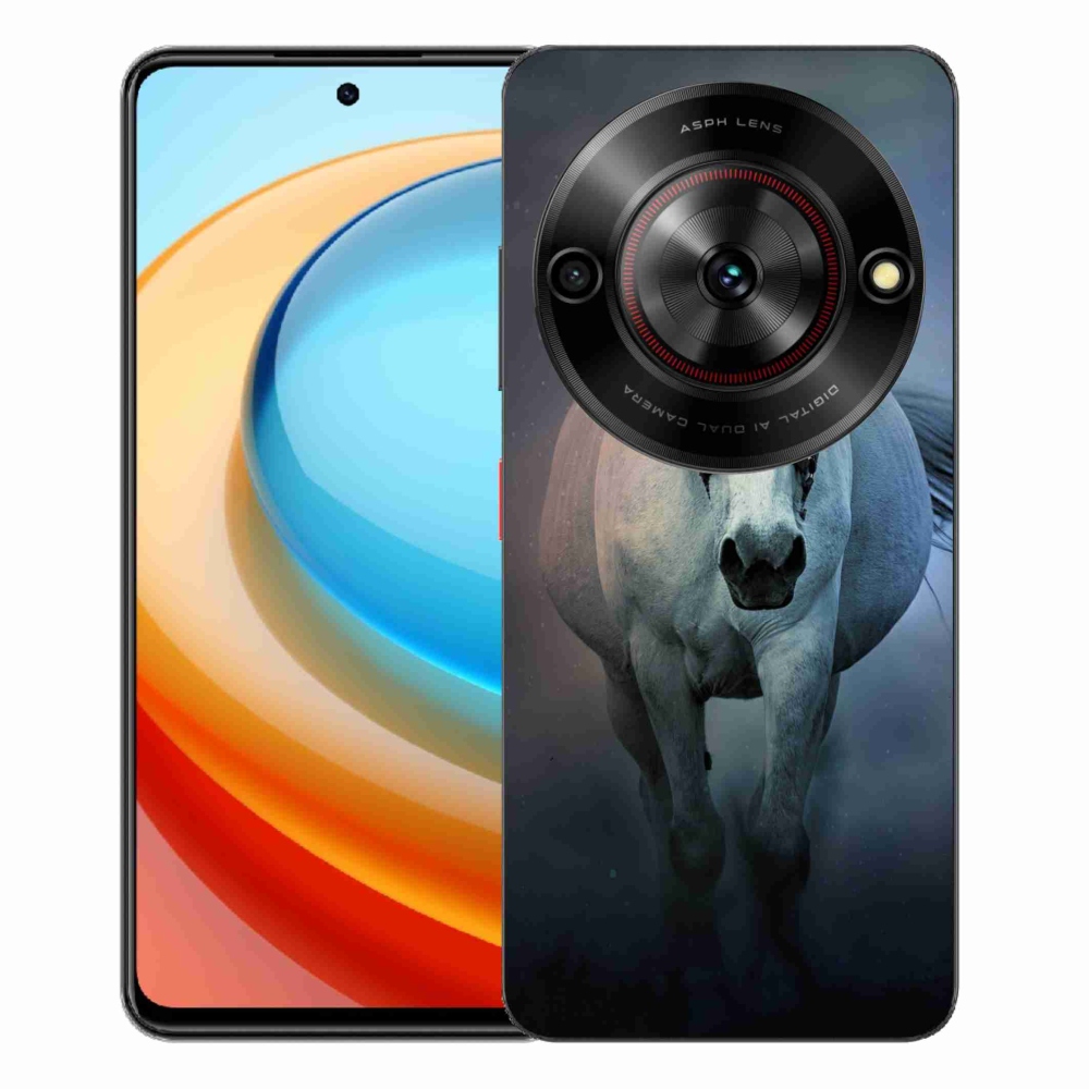 ZTE Blade A75 zselés borítás mmCase - futó fehér ló