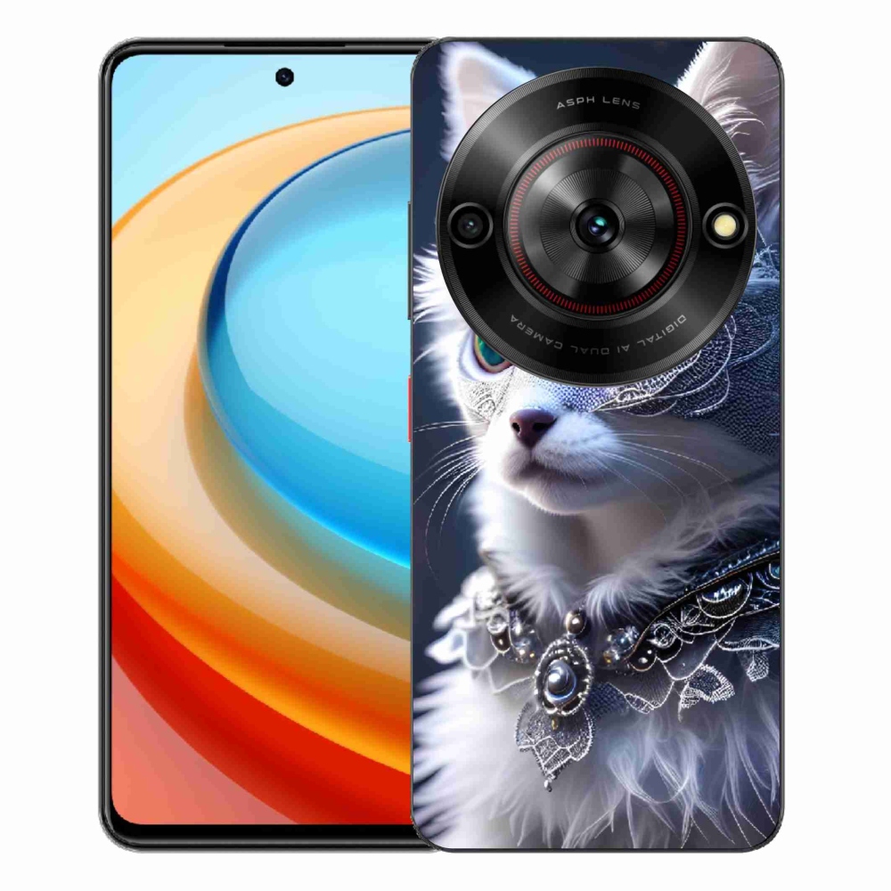 ZTE Blade A75 zselés tok mmCase - fehér macska