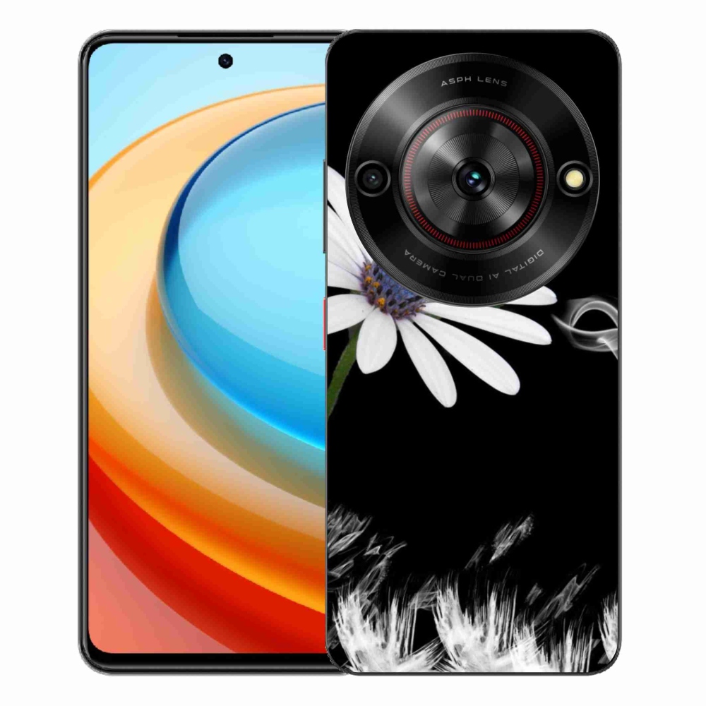ZTE Blade A75 zselés tok mmCase - fehér virág