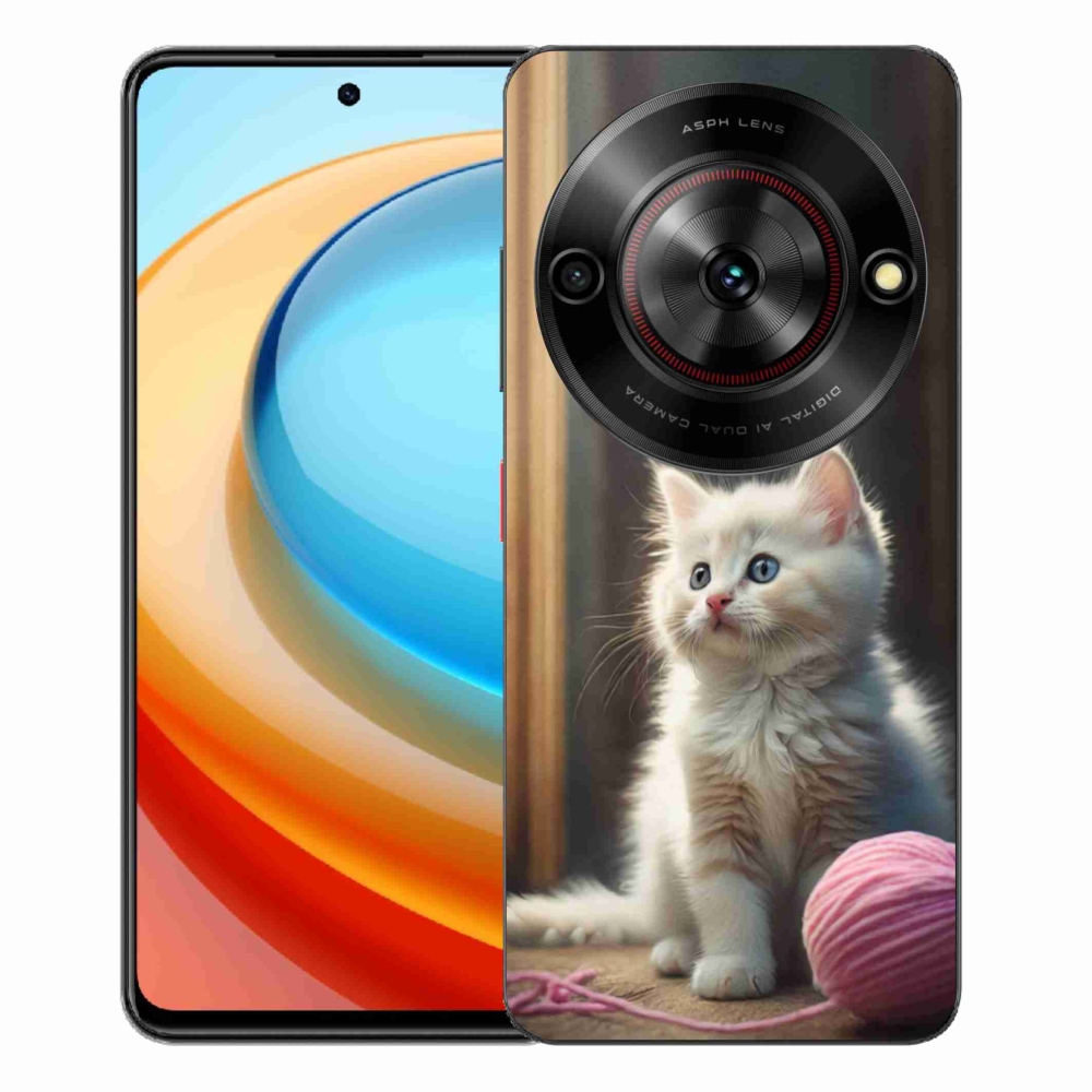 ZTE Blade A75 zselés tok mmCase - fehér cica 2