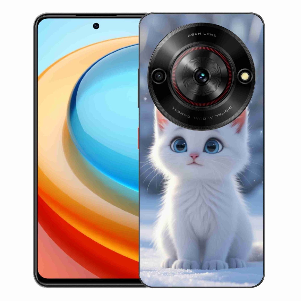 ZTE Blade A75 zselés tok mmCase - fehér cica 3