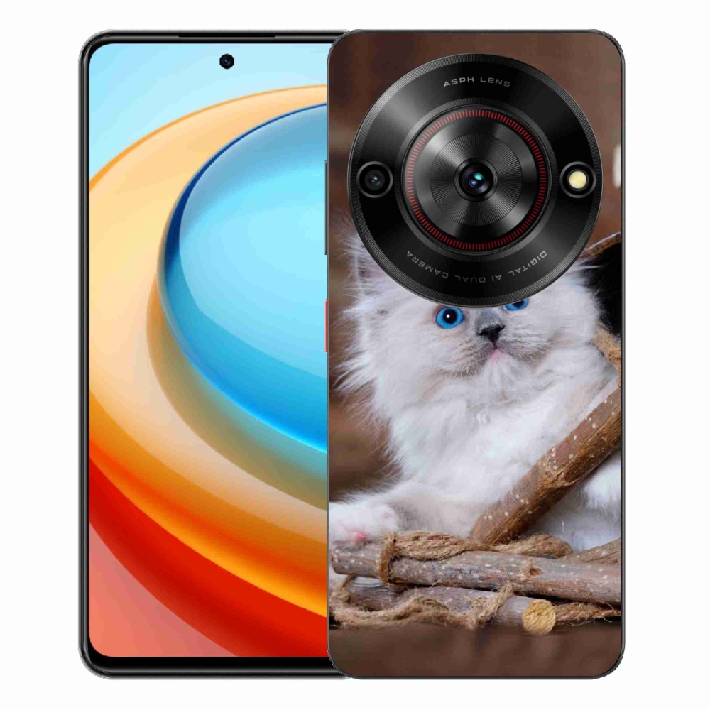 ZTE Blade A75 zselés borító mmCase - fehér cica