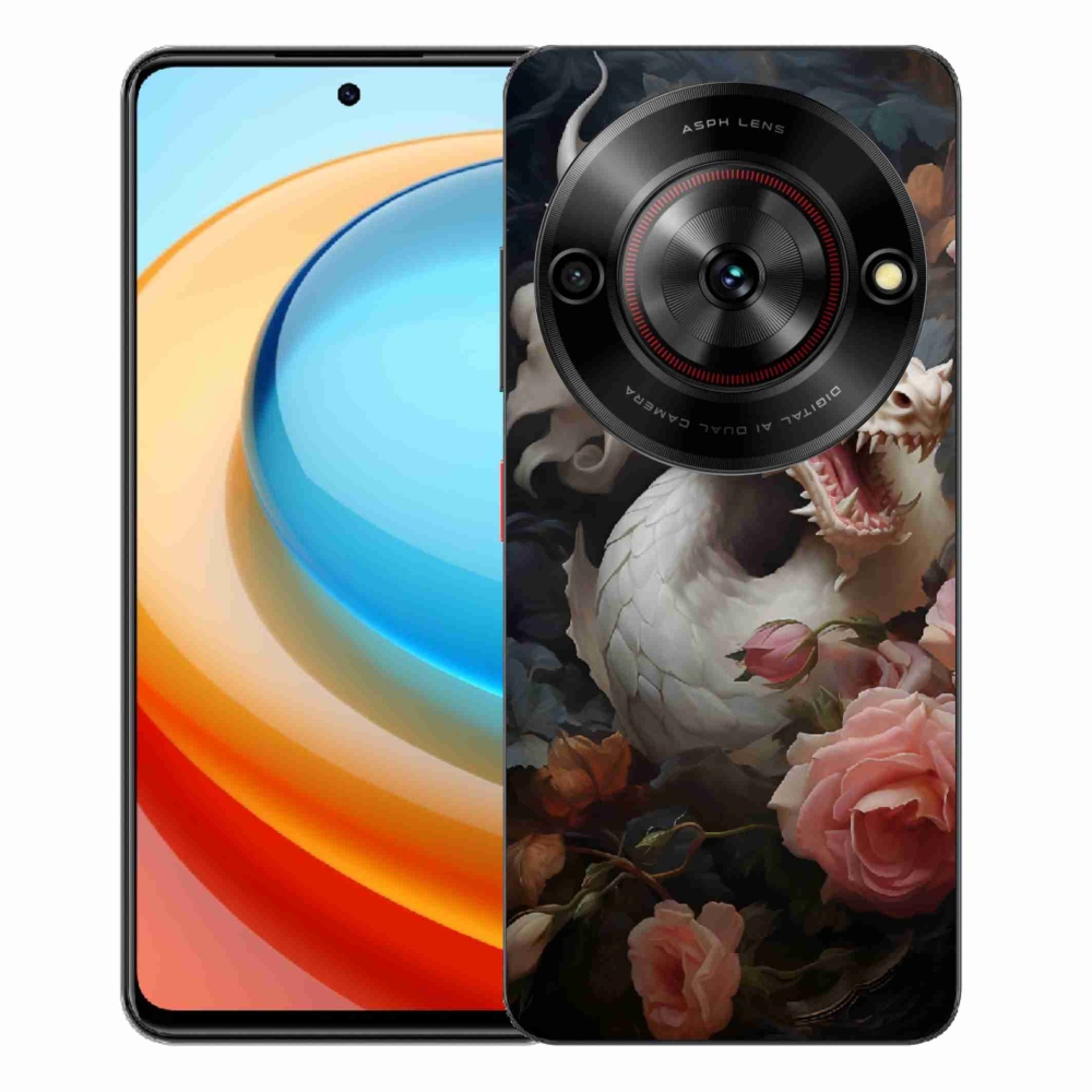 ZTE Blade A75 zselés tok mmCase - fehér sárkány