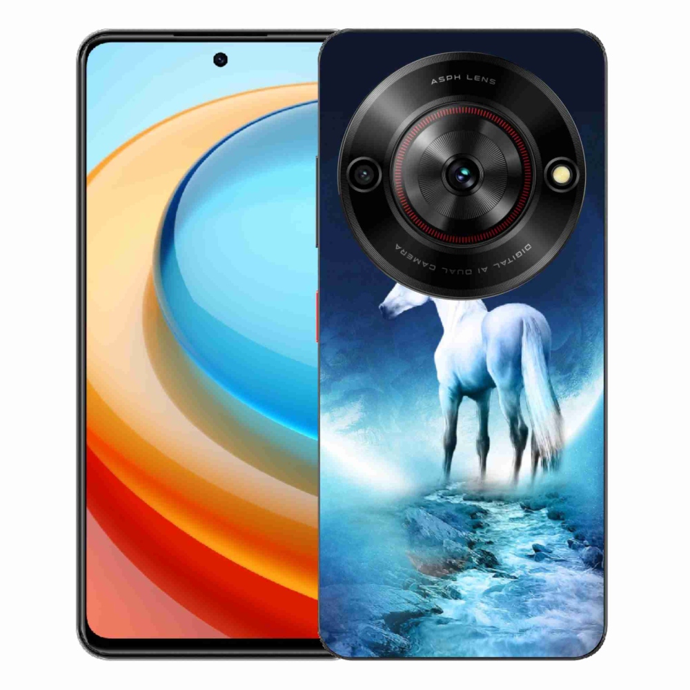 ZTE Blade A75 zselés tok mmCase - fehér egyszarvú