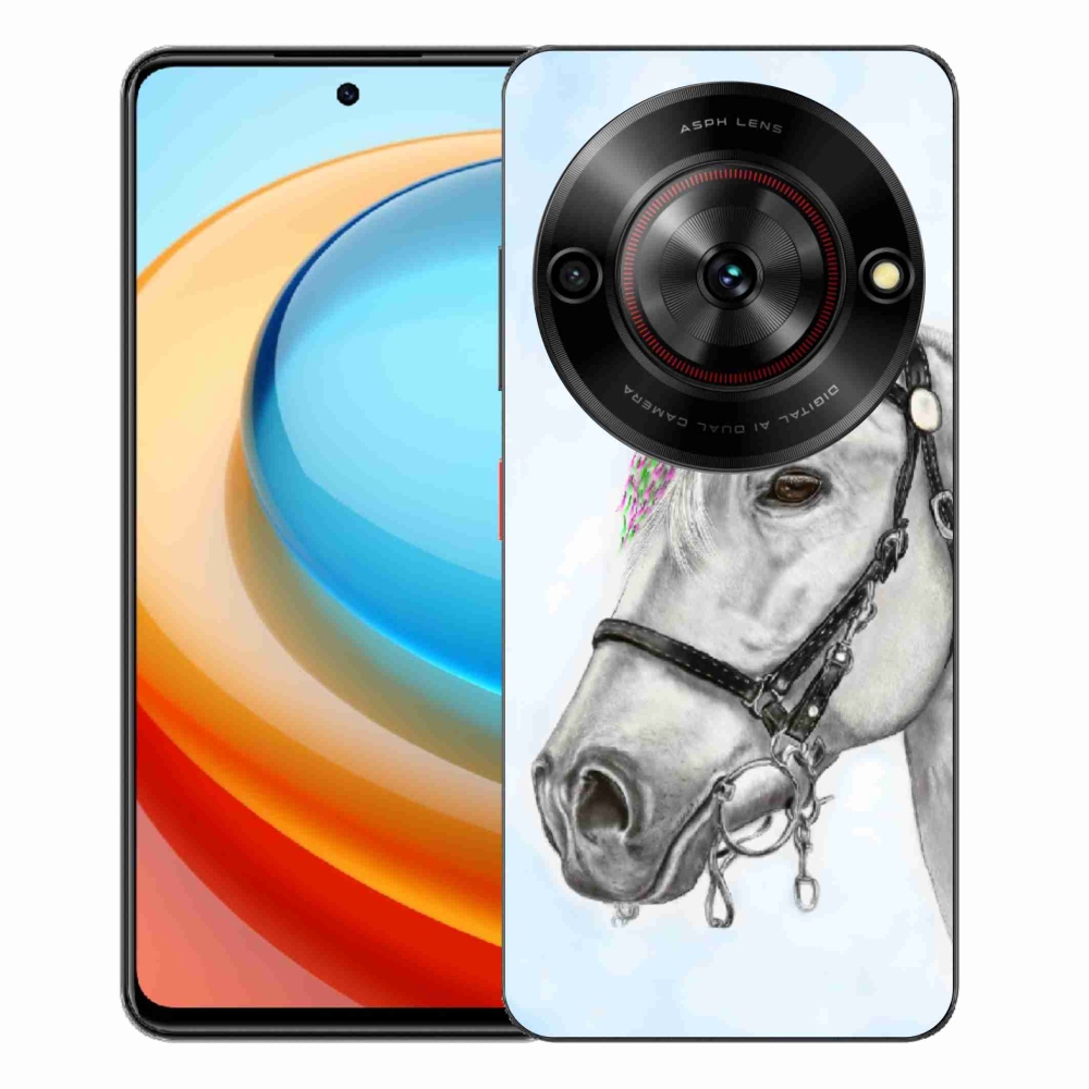 ZTE Blade A75 zselés borító mmCase - fehér ló 1