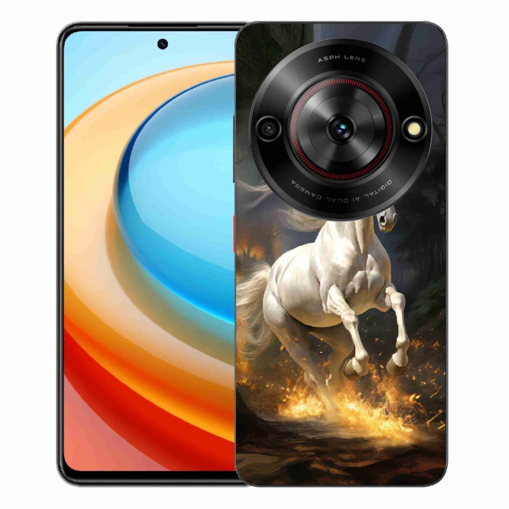 ZTE Blade A75 zselés tok mmCase - fehér ló 2