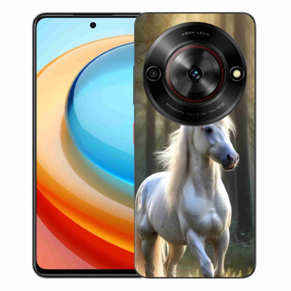 ZTE Blade A75 zselés tok mmCase - fehér ló 3