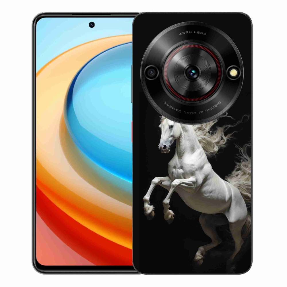 ZTE Blade A75 zselés tok mmCase - fehér ló 4