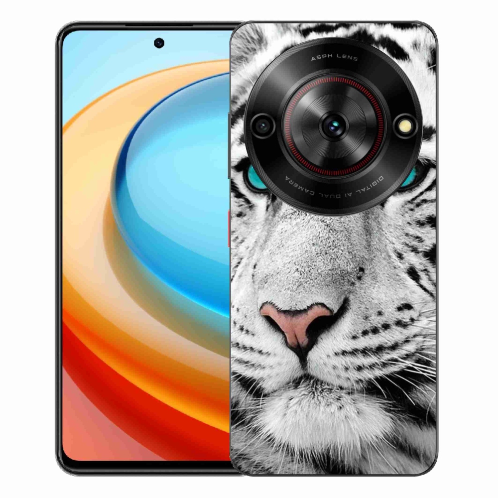 ZTE Blade A75 zselés tok mmCase - fehér tigris