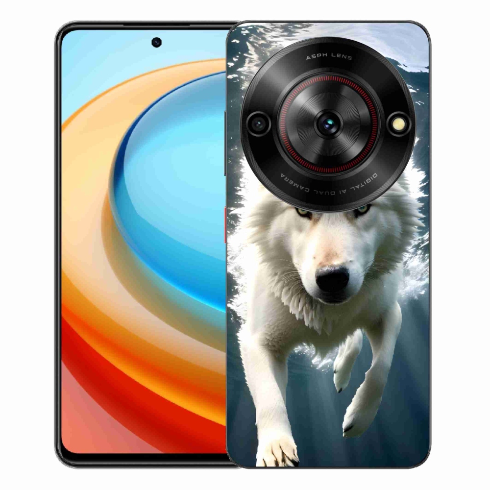 ZTE Blade A75 zselés tok mmCase - fehér farkas