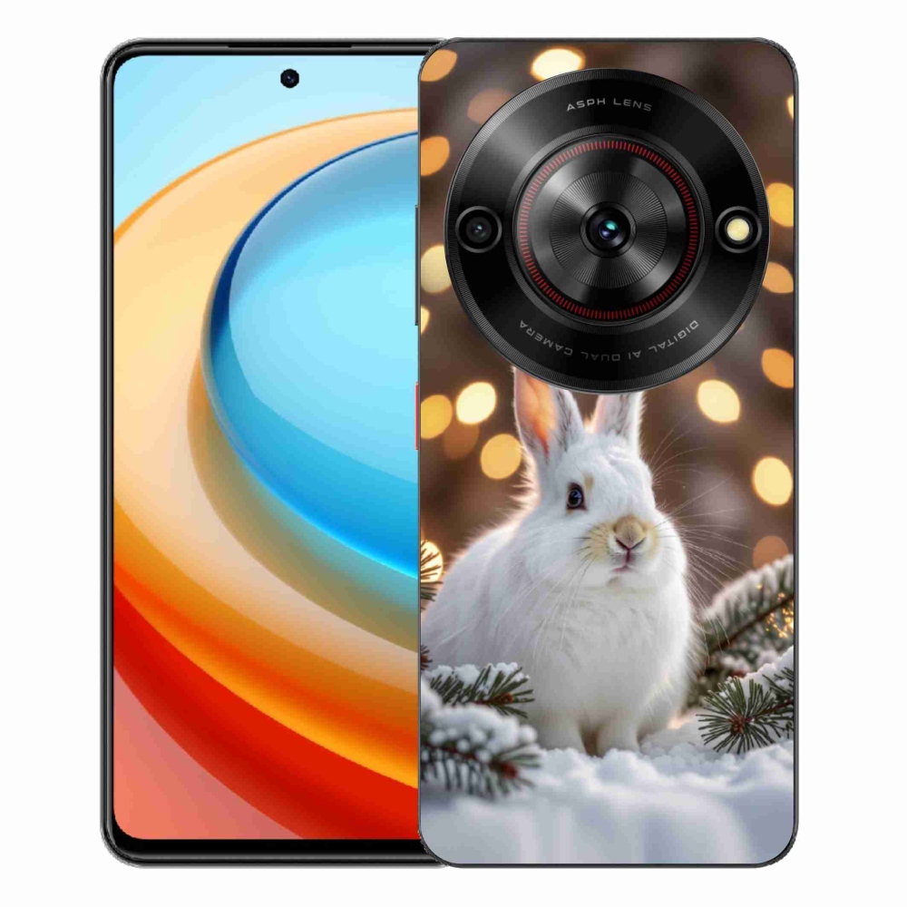 ZTE Blade A75 zselés tok mmCase - fehér nyúl