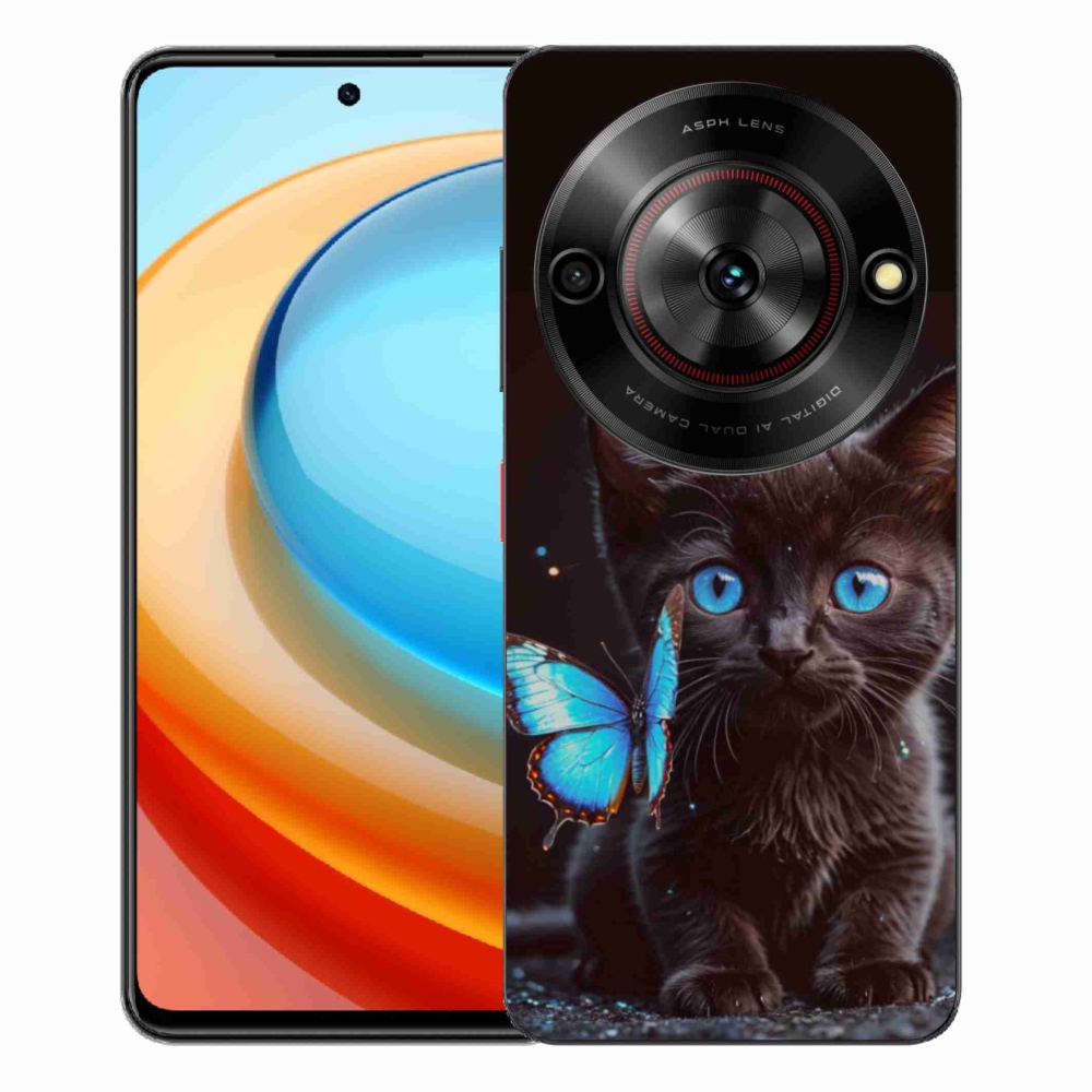 ZTE Blade A75 zselés tok mmCase - fekete cica 3