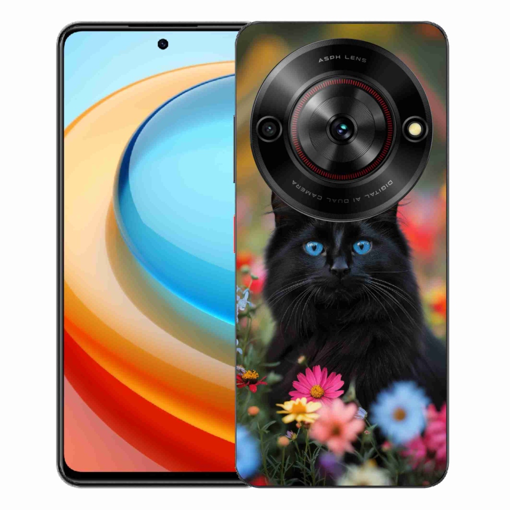 ZTE Blade A75 zselés tok mmCase - fekete cica 4