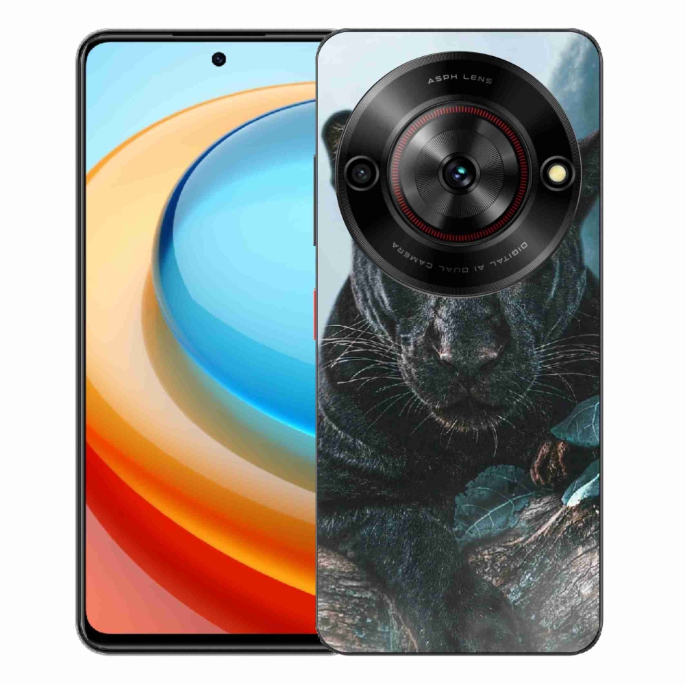 ZTE Blade A75 zselés tok mmCase - fekete párduc