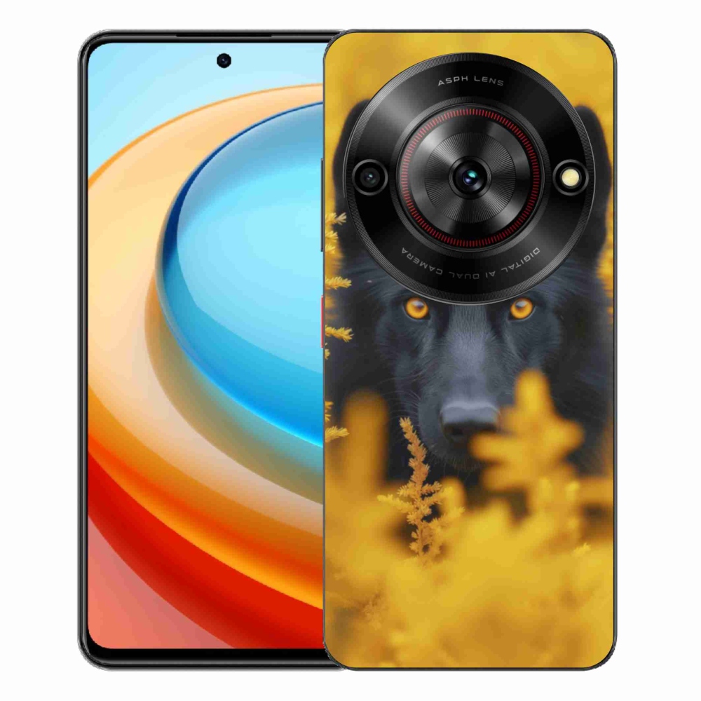 ZTE Blade A75 zselés tok mmCase - fekete farkas 2