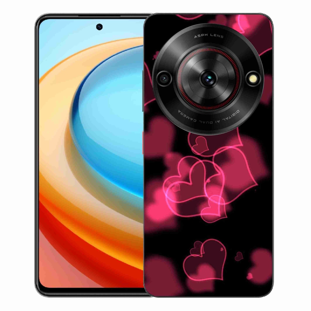 ZTE Blade A75 zselés tok mmCase - piros szívek