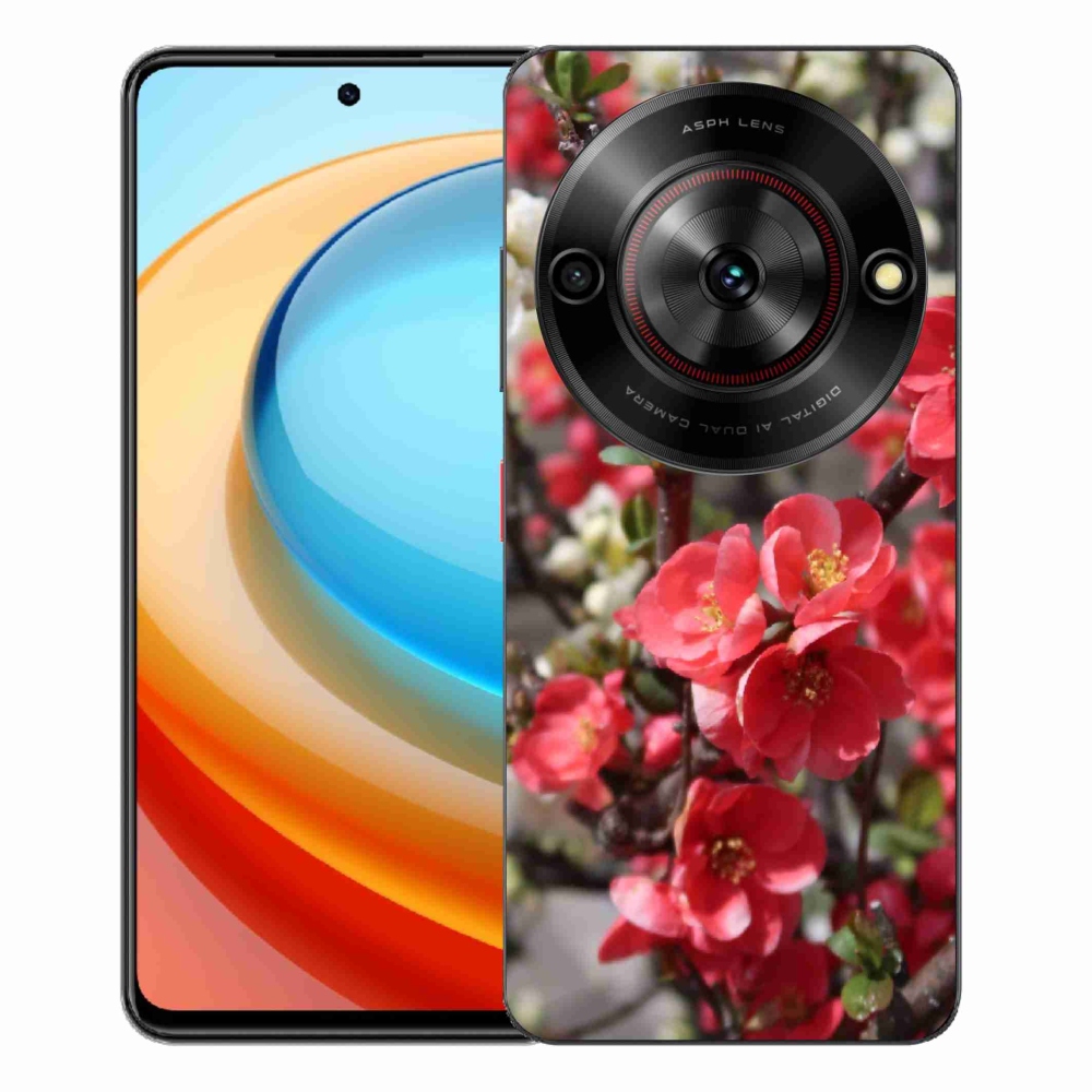 ZTE Blade A75 zselés tok mmCase - piros virágok