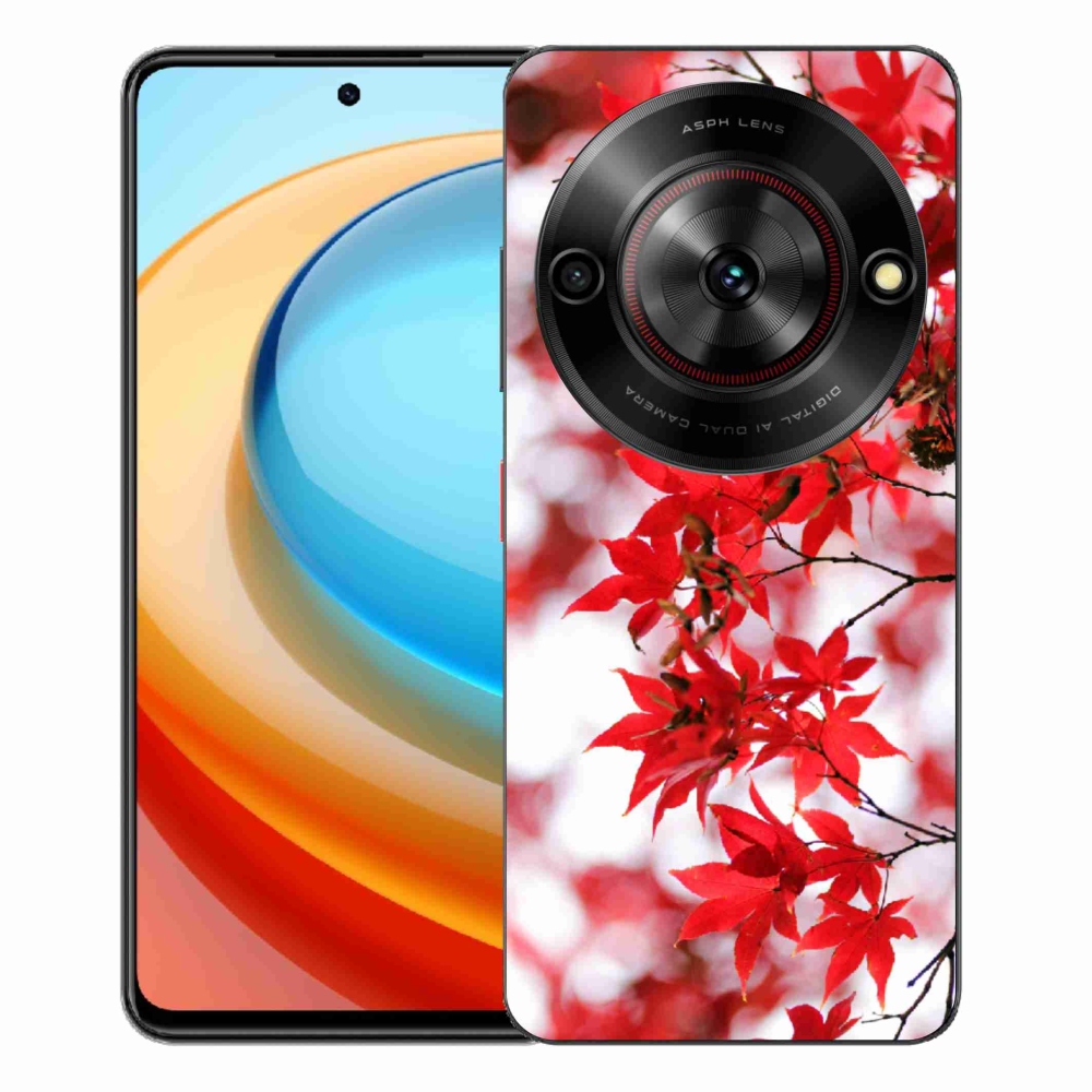 ZTE Blade A75 zselés tok mmCase - piros levelek