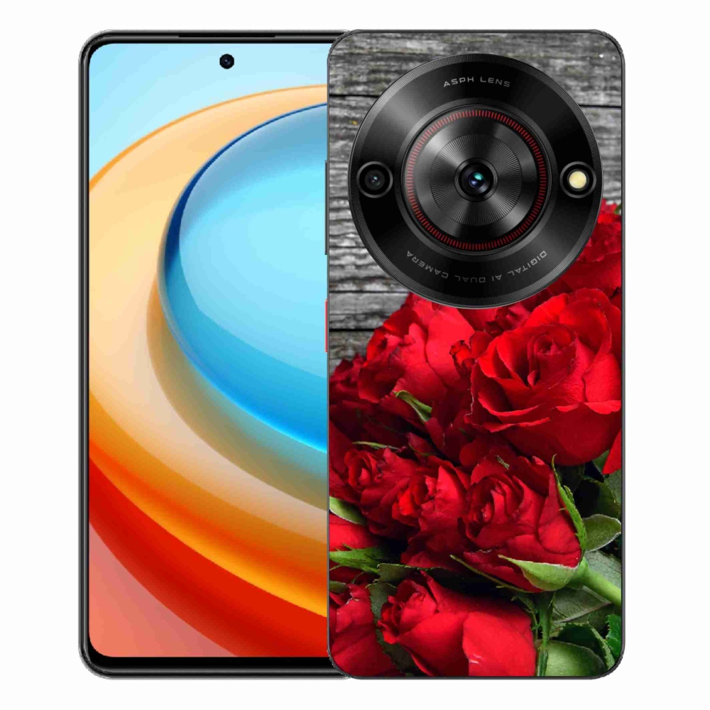 ZTE Blade A75 zselés tok mmCase - piros rózsa