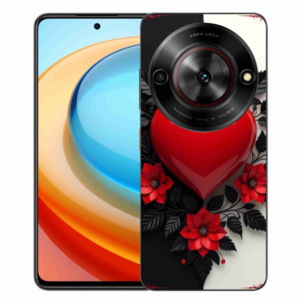 ZTE Blade A75 zselés tok mmCase - piros szív