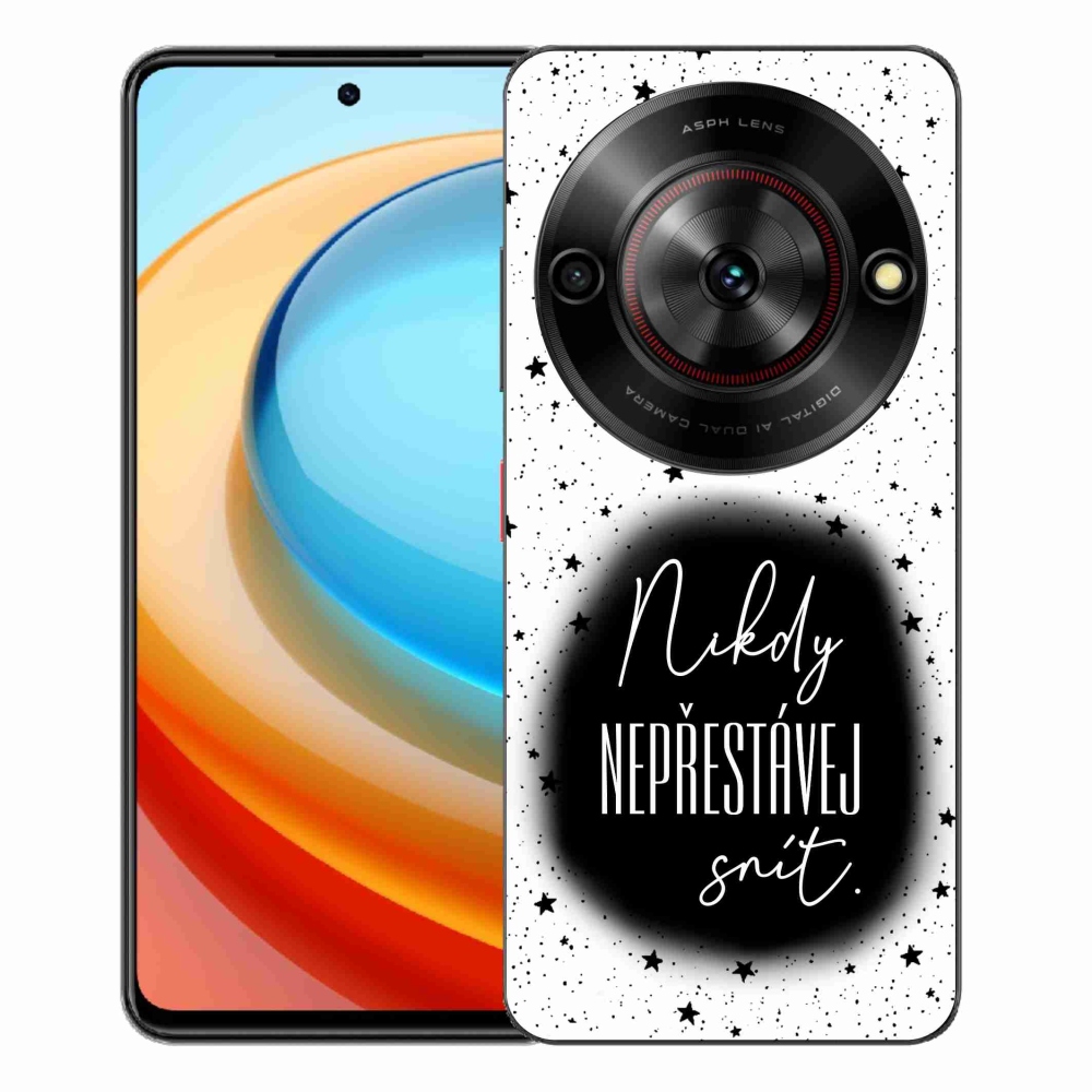 ZTE Blade A75 zselés tok mmCase - idézet 1 fekete-fehér háttérrel
