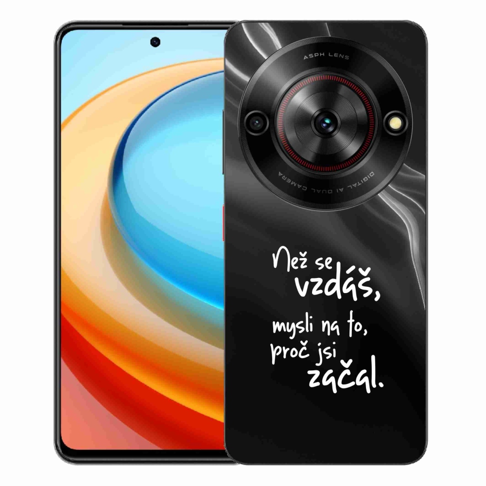 ZTE Blade A75 zselés borítás mmCase - idézet 2 fekete háttér