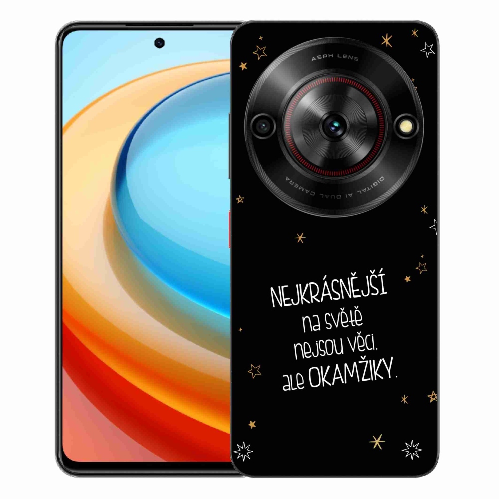 ZTE Blade A75 zselés borítás mmCase - idézet 4 fekete háttér