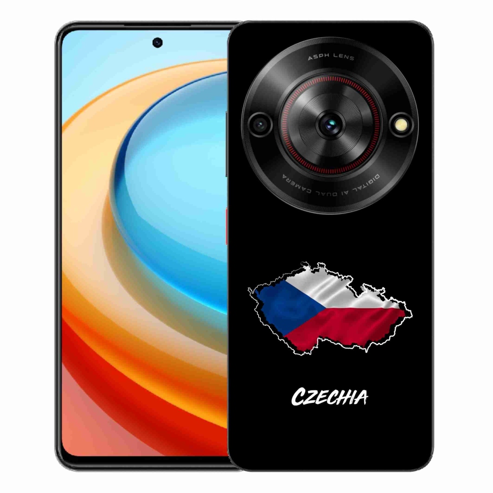 ZTE Blade A75 zselés tok mmCase - Csehország fekete háttérrel