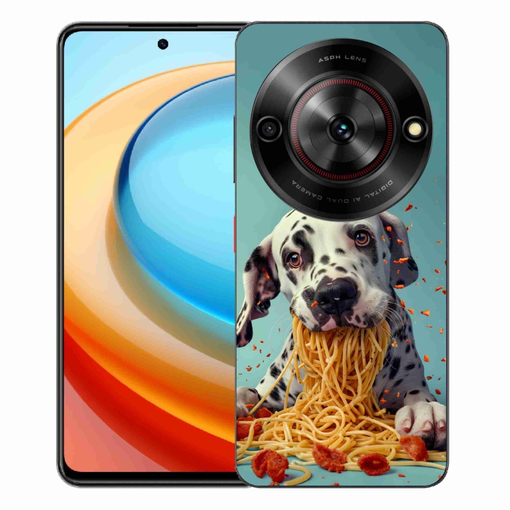 ZTE Blade A75 zselés tok mmCase - Dalmata és spagetti