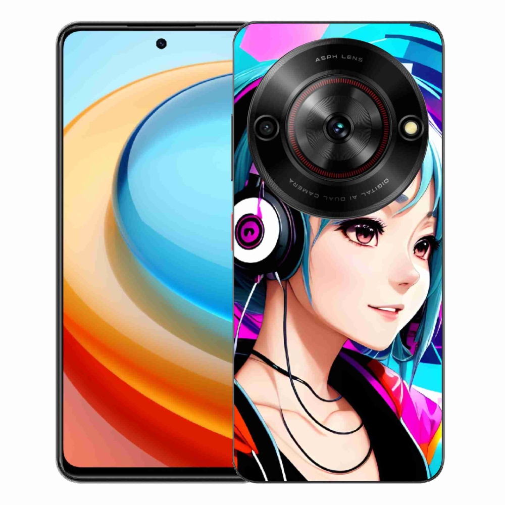 ZTE Blade A75 zselés tok mmCase - lány fejhallgatóval