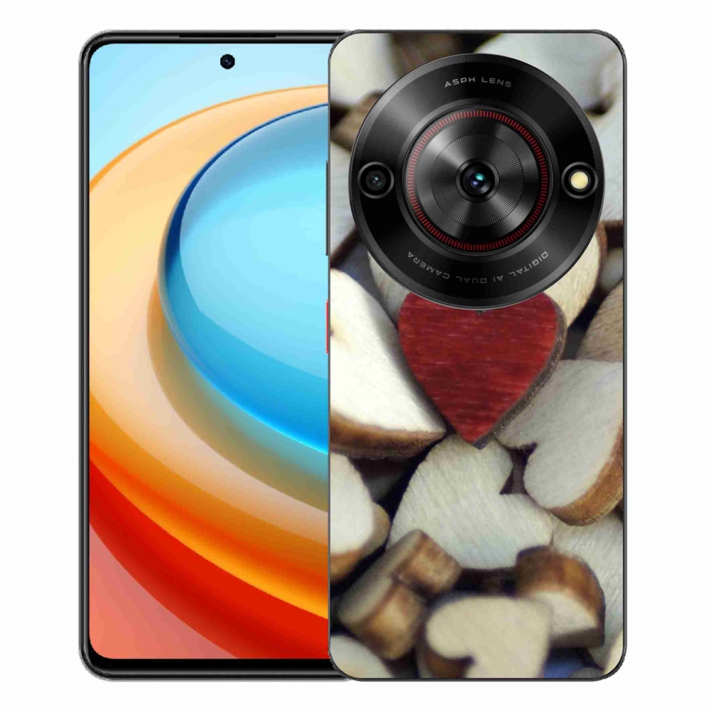 ZTE Blade A75 zselés tok mmCase - gravírozott piros szív
