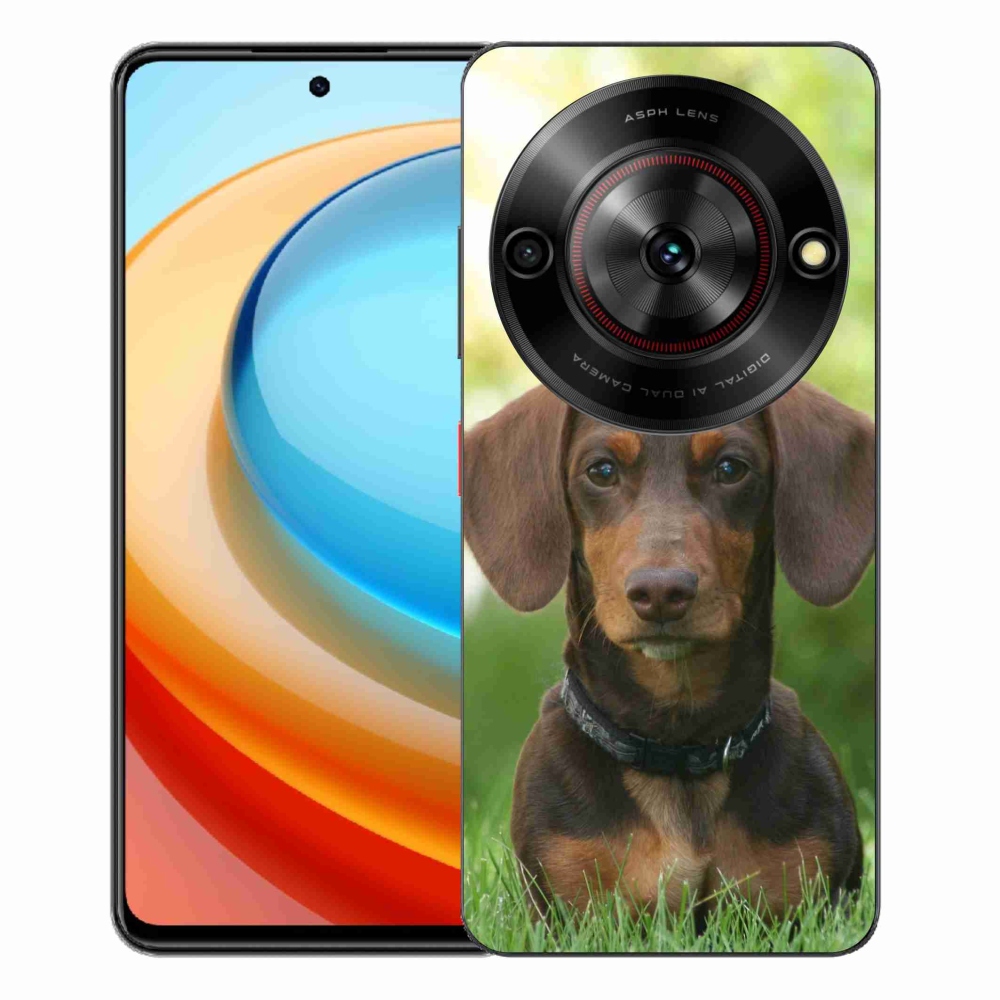 ZTE Blade A75 zselés tok mmCase - barna tacskó