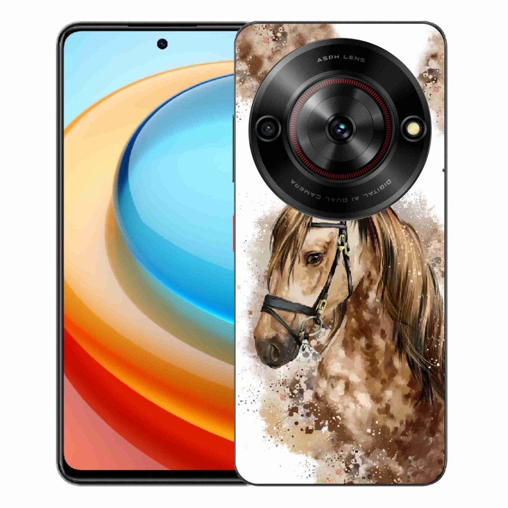 ZTE Blade A75 zselés tok mmCase - barna rajzfilm lóhoz