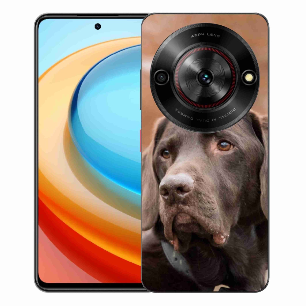 ZTE Blade A75 zselés borító mmCase - barna labrador