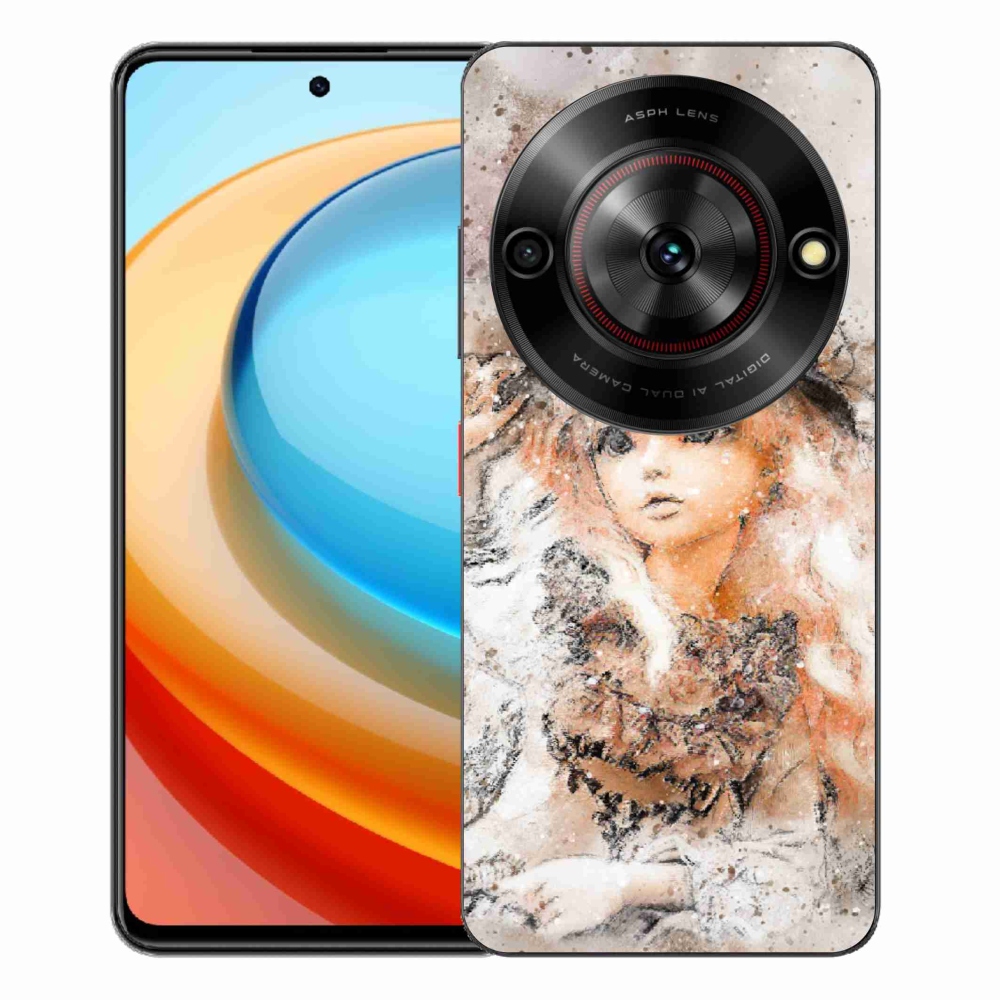 ZTE Blade A75 zselés tok mmCase - lány kalapban