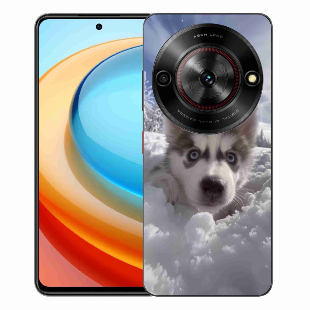 ZTE Blade A75 zselés tok mmCase - husky a hóban