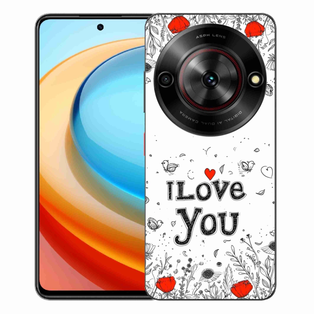 ZTE Blade A75 zselés borító mmCase - I love you fehér háttérrel