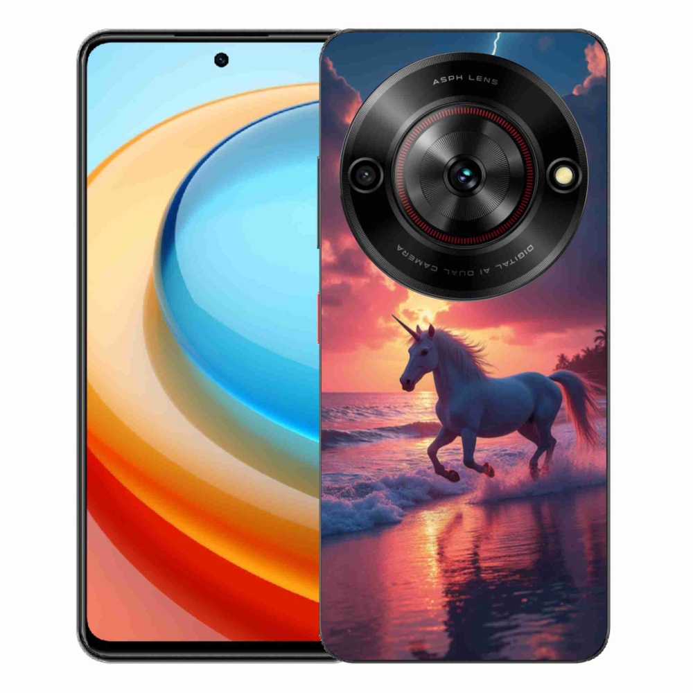ZTE Blade A75 zselés tok mmCase - egyszarvú a tengerparton