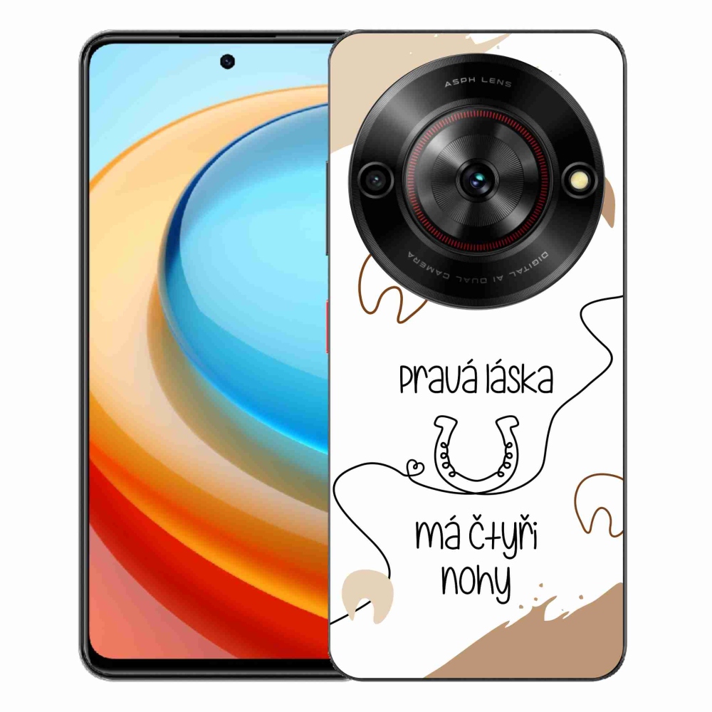 ZTE Blade A75 zselés tok mmCase - ló motívum fehér háttérrel