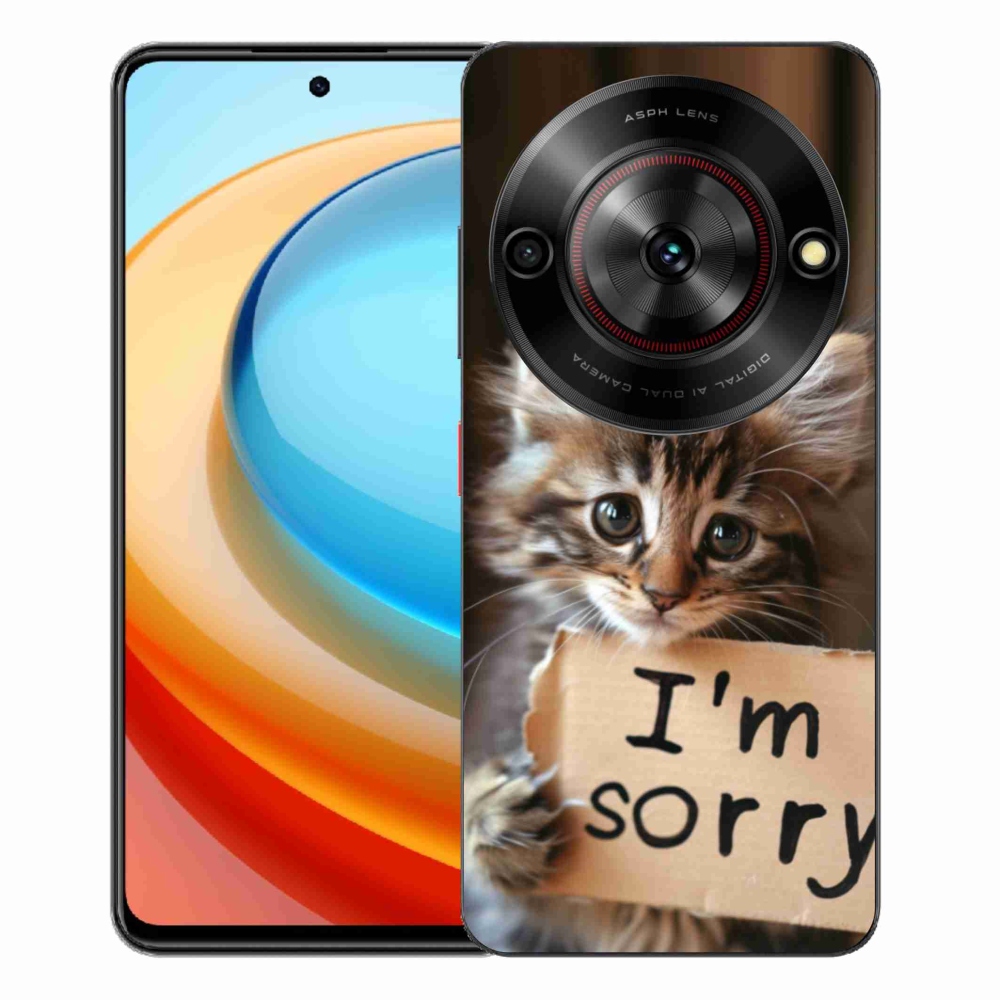 ZTE Blade A75 zselés borítás mmCase - macska bocsánatkérése