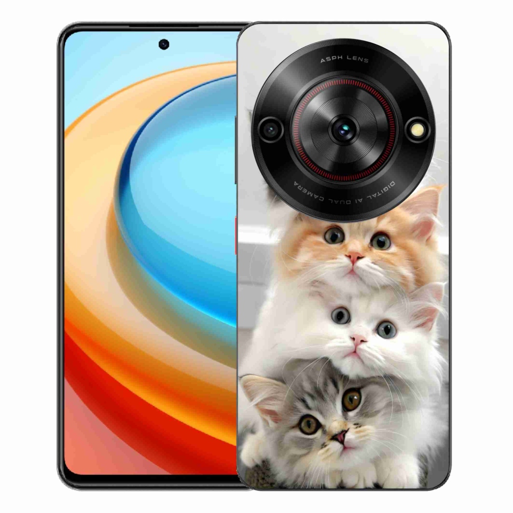 ZTE Blade A75 zselés tok mmCase - macska csokor