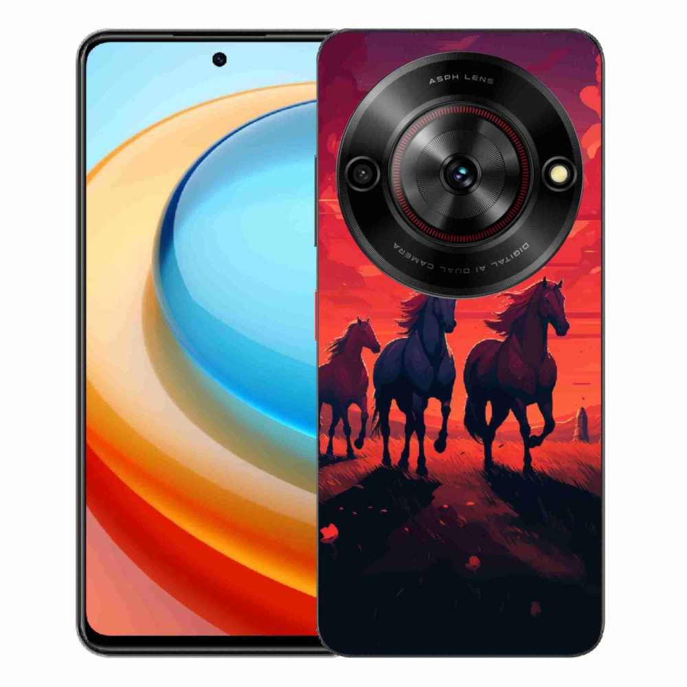 ZTE Blade A75 zselés borítás mmCase - lovak és naplemente