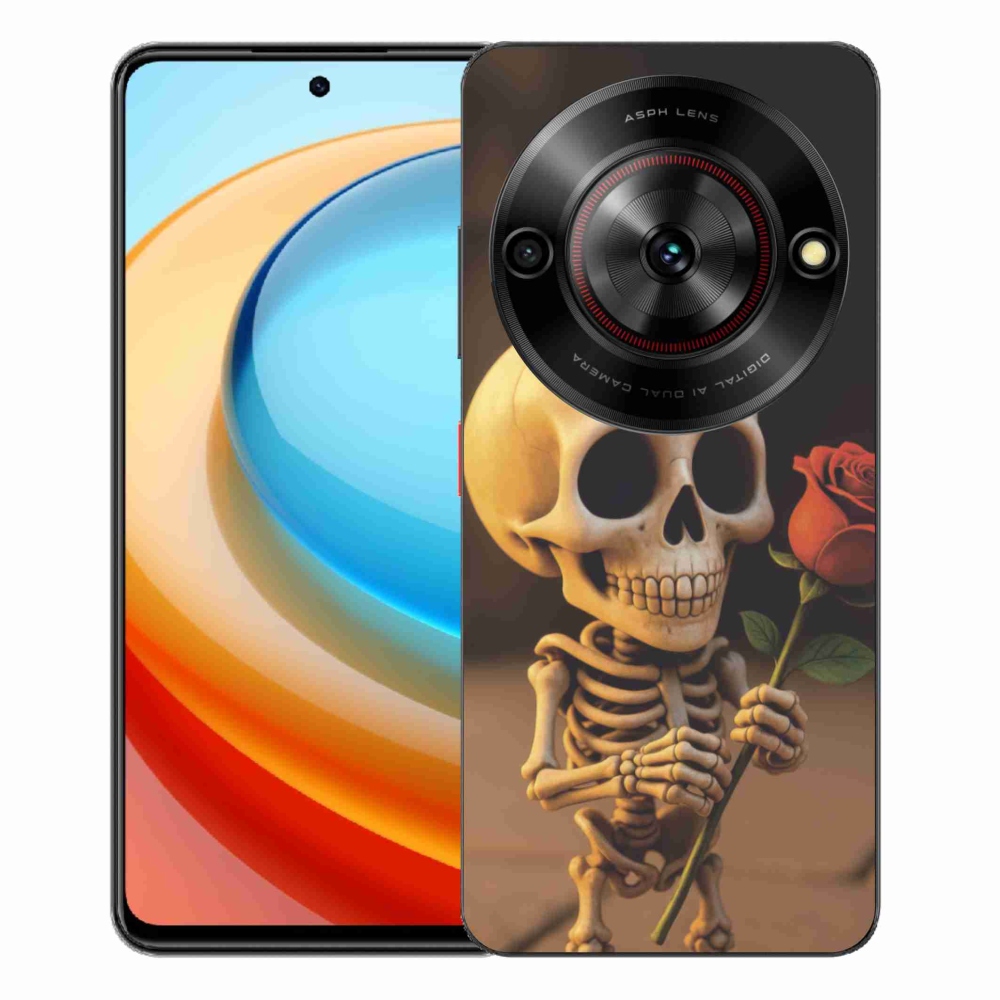 ZTE Blade A75 zselés tok mmCase - csontváz rózsával